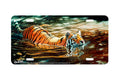 "Tiger Swimming" - Decorative License Plate