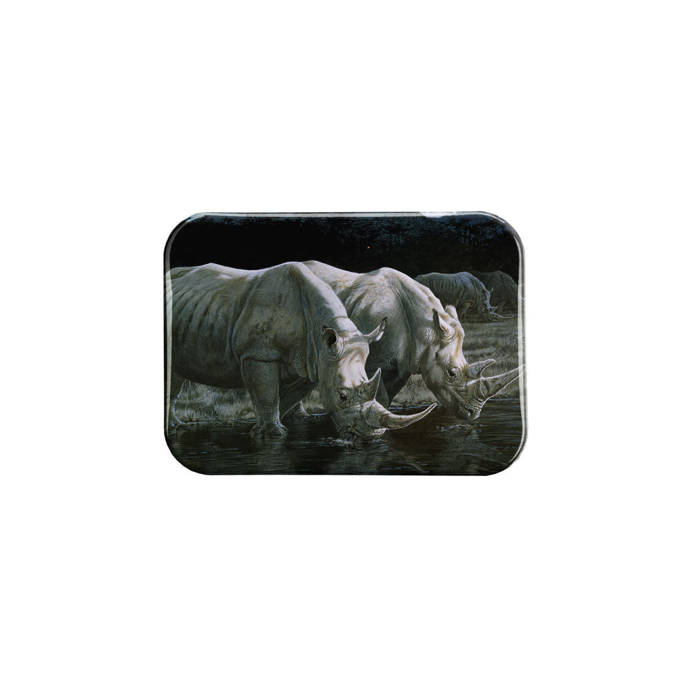 "Govante White Rhinos" - 2.5" X 3.5" Rectangle Fridge Magnets