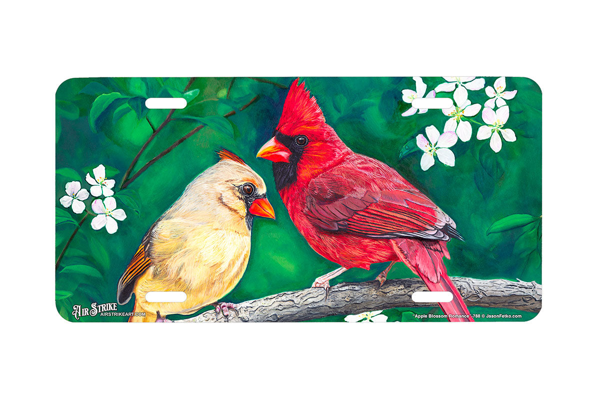 "Apple Blossom Romance" - Decorative License Plate