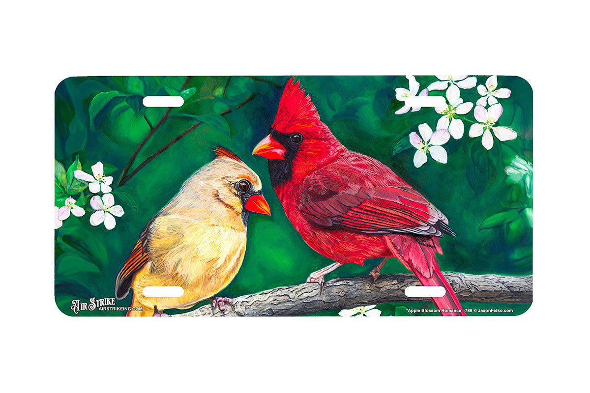"Apple Blossom Romance" - Decorative License Plate
