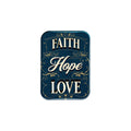 "Faith Hope Love Vintage" - 2.5" X 3.5" Rectangle Fridge Magnets