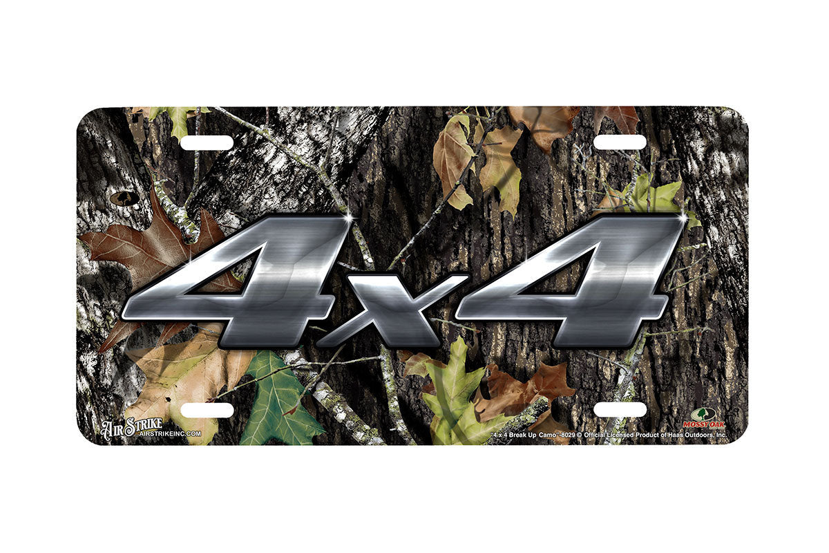 "4 x 4 Break Up Camo" - Decorative License Plate