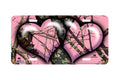 "Pink Break Up Hearts" - Decorative License Plate