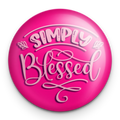 "Simply Blessed" - 1" Round Pinback Button