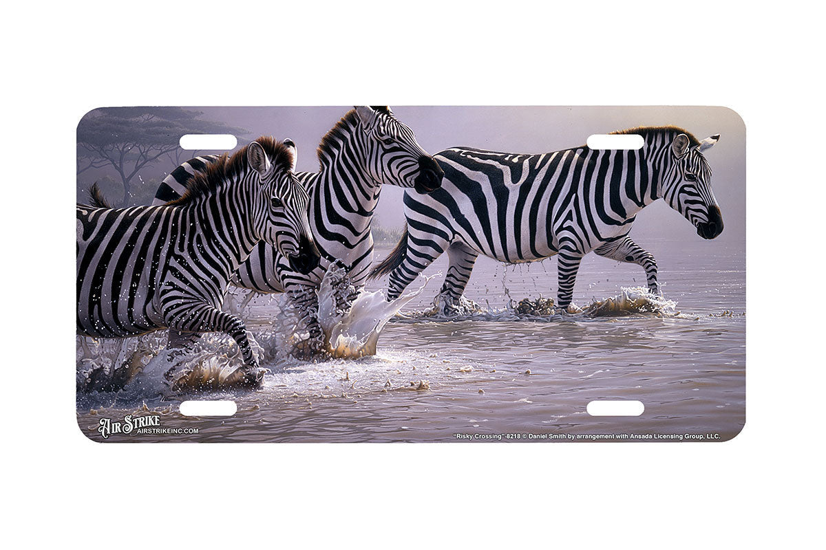 "Risky Crossing" - Decorative License Plate