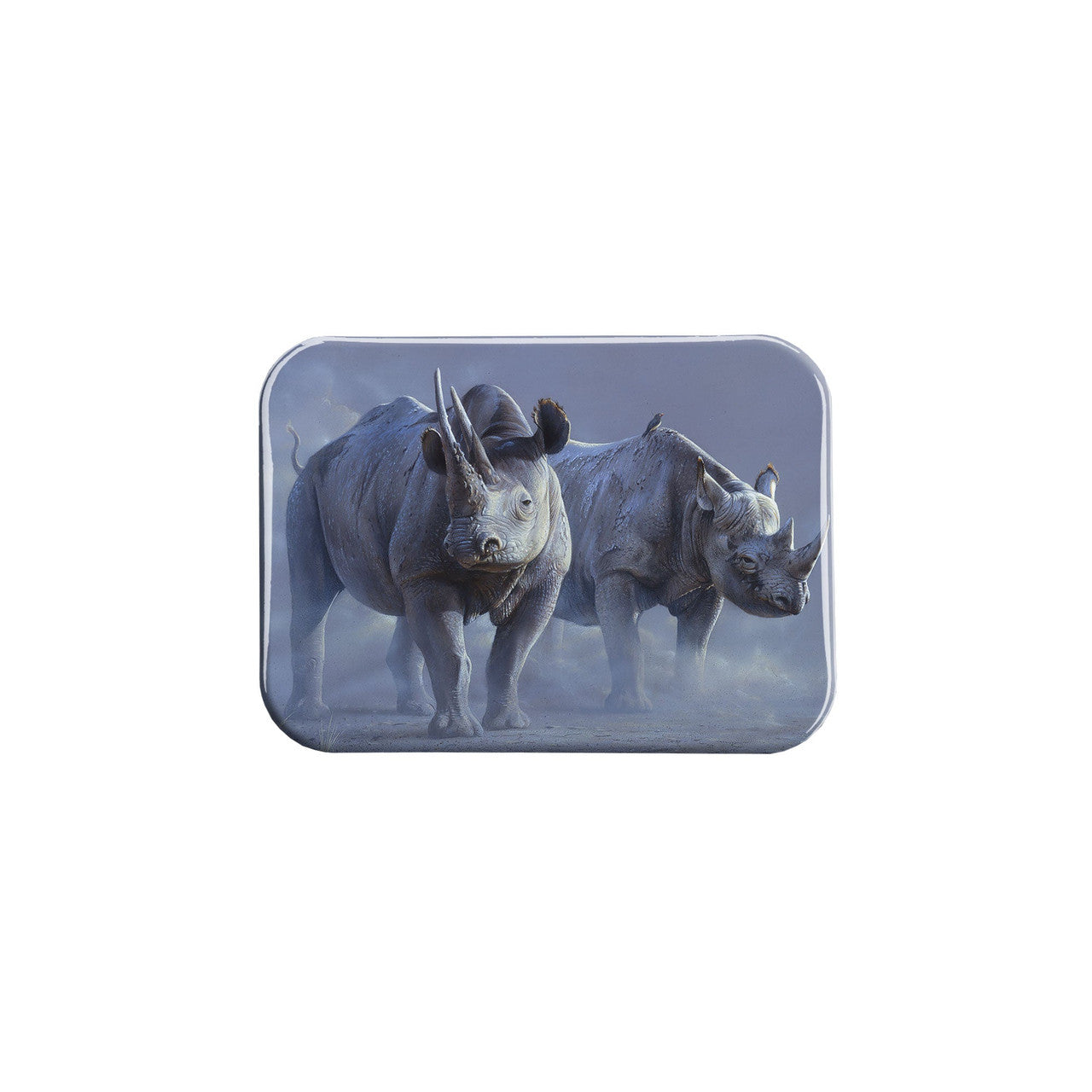"Black Rhinos" - 2.5" X 3.5" Rectangle Fridge Magnets