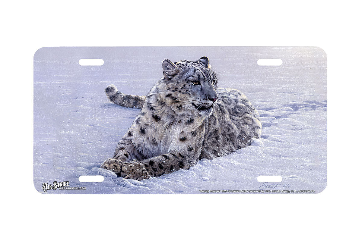 "Snowy Repose" - Decorative License Plate