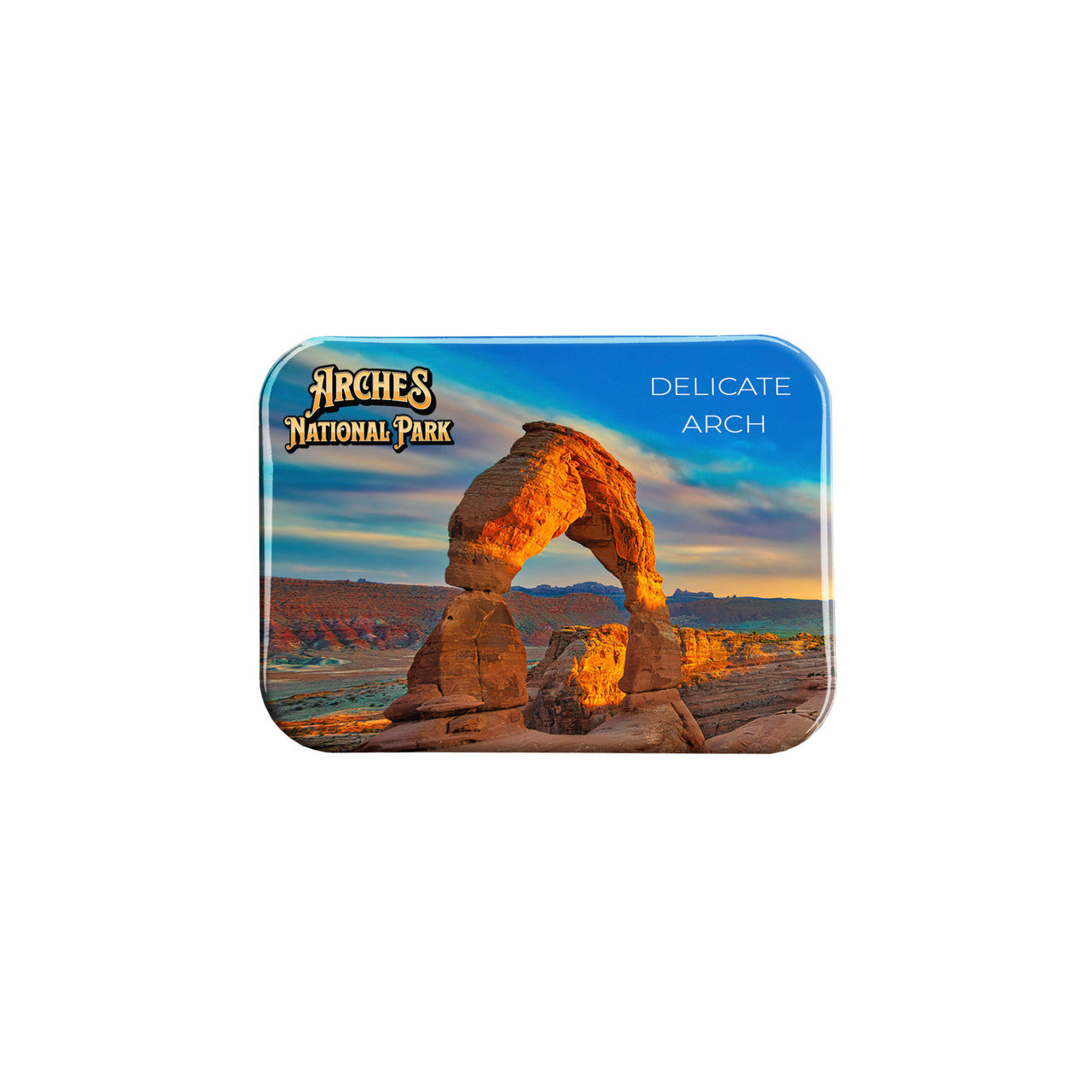 Arches Golden Hour Arch – 2.5" x 3.5" Rectangle Fridge Magnet