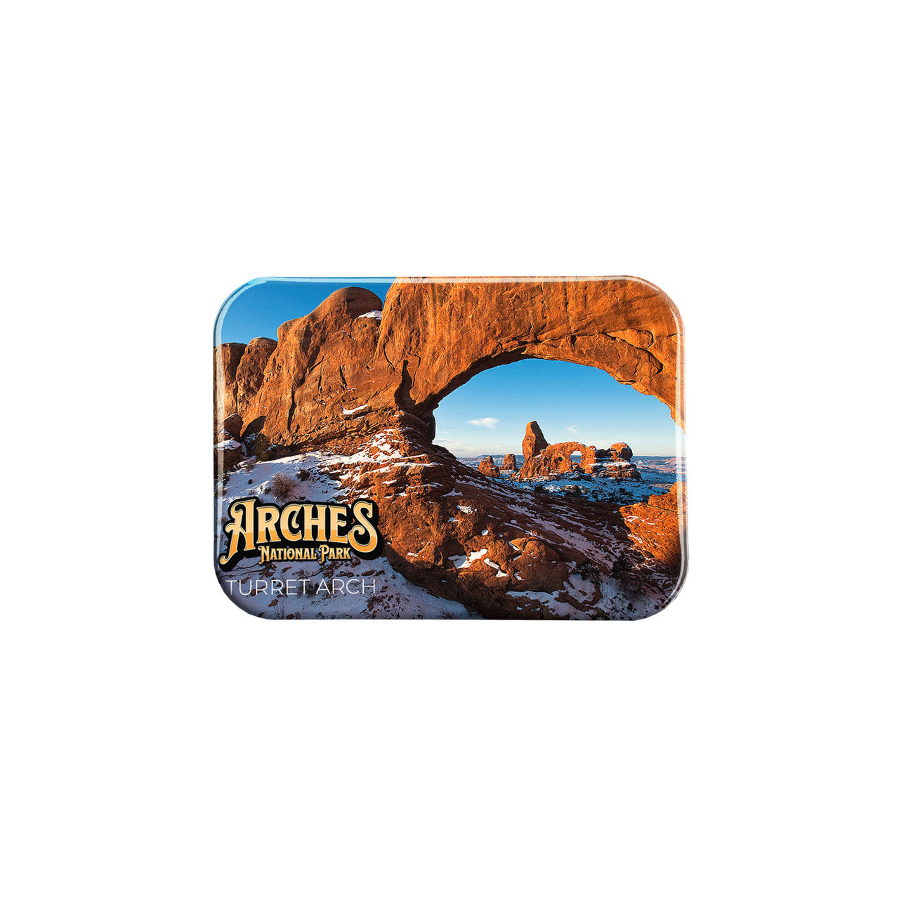 Arches Turret Arch North Window – 2.5" x 3.5" Rectangle Fridge Magnet