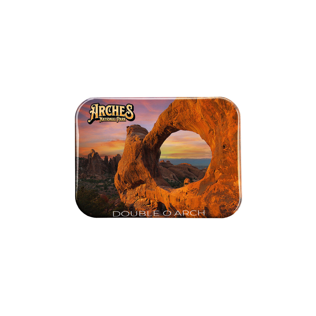 Arches Double O Arch – 2.5" x 3.5" Rectangle Fridge Magnet