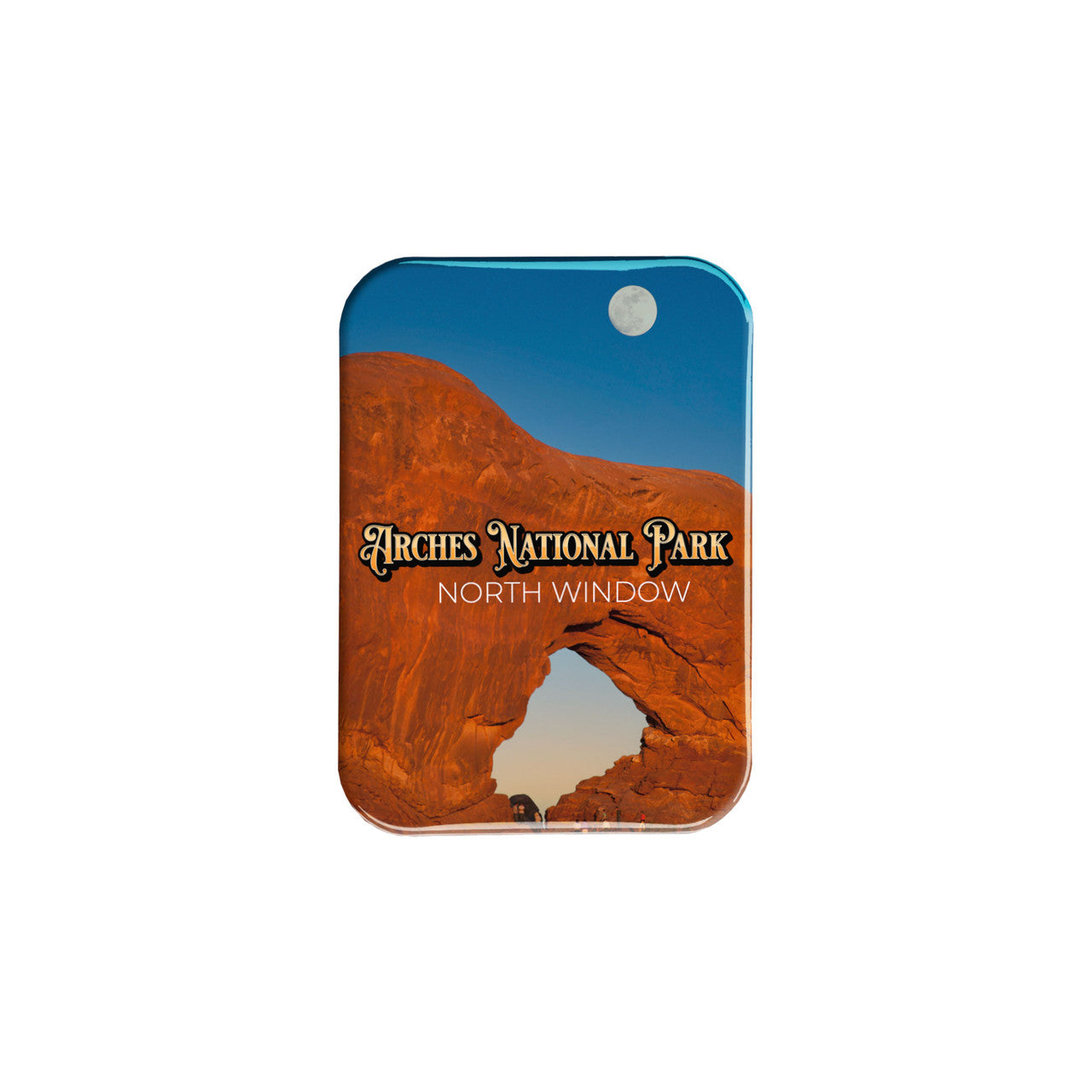 Arches North Window Arch Moonrise – 2.5" x 3.5" Rectangle Fridge Magnet