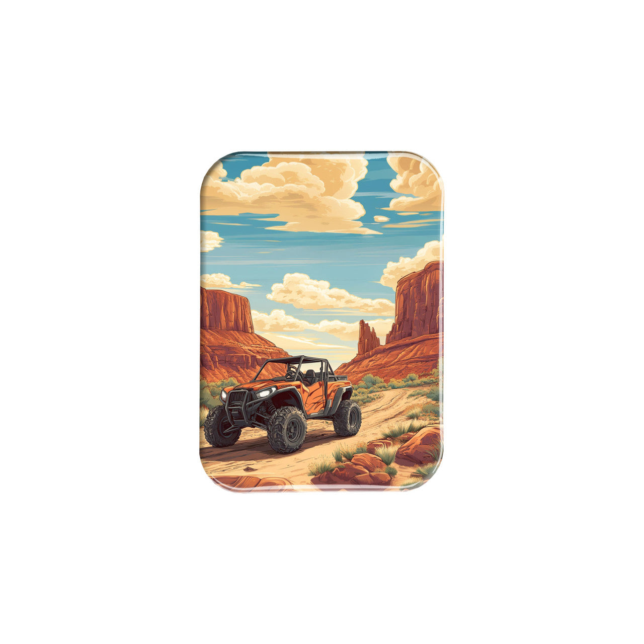 Orange Canyon Runner – 2.5" x 3.5" Rectangle Fridge Magnet