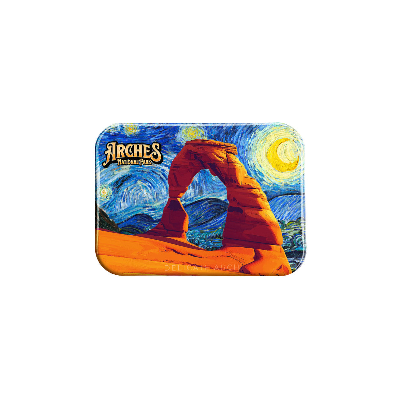 Arches Starry Night Arch – 2.5" x 3.5" Rectangle Fridge Magnet