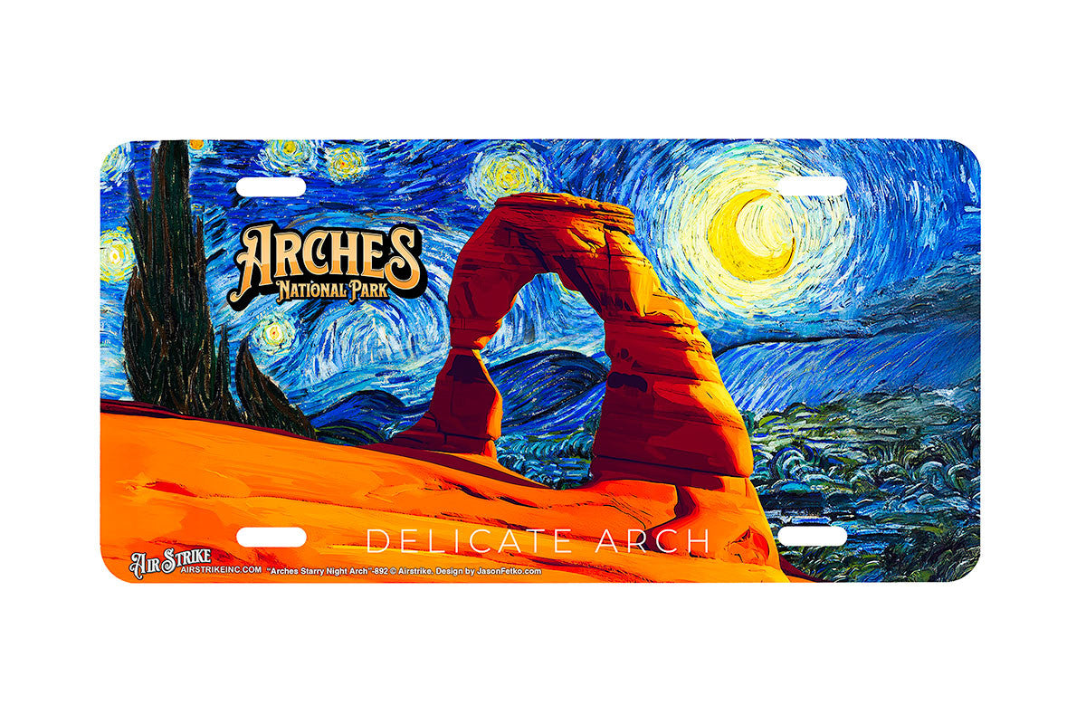 "Arches Starry Night Arch" - Decorative License Plate