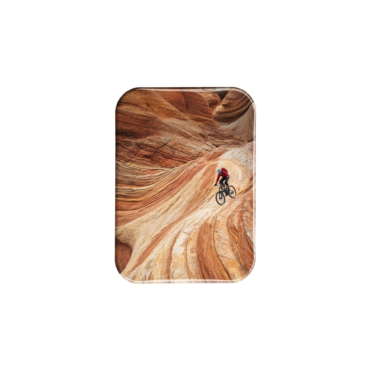 Desert Mountain Biking – 2.5" x 3.5" Rectangle Fridge Magnet