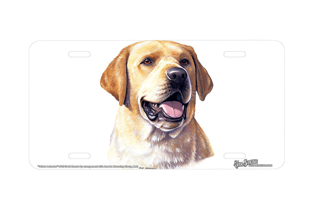 "Yellow Labrador Retriever" - Decorative License Plate
