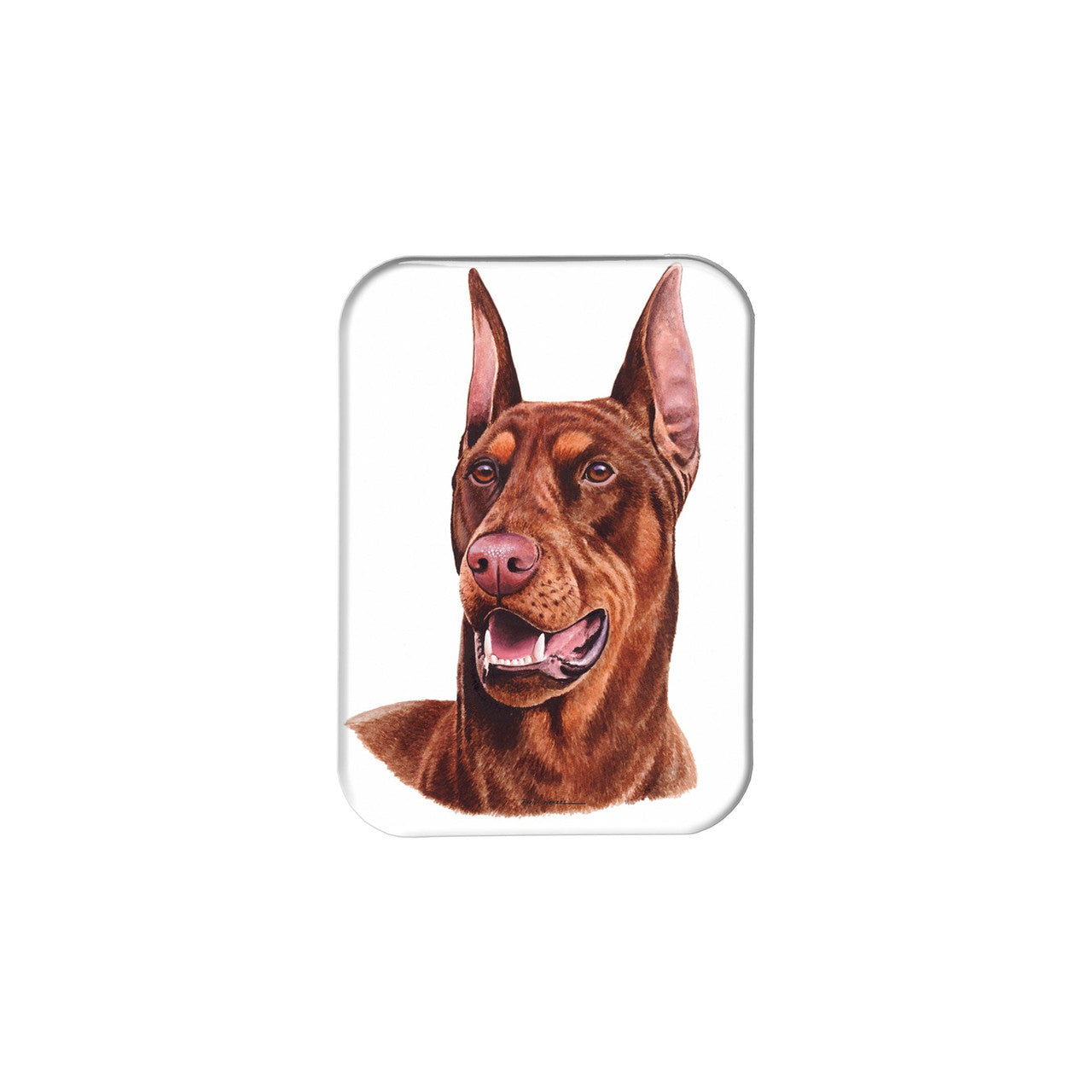 "Red Doberman" - 2.5" X 3.5" Rectangle Fridge Magnets