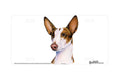 "Ibizan Hound" - Decorative License Plate