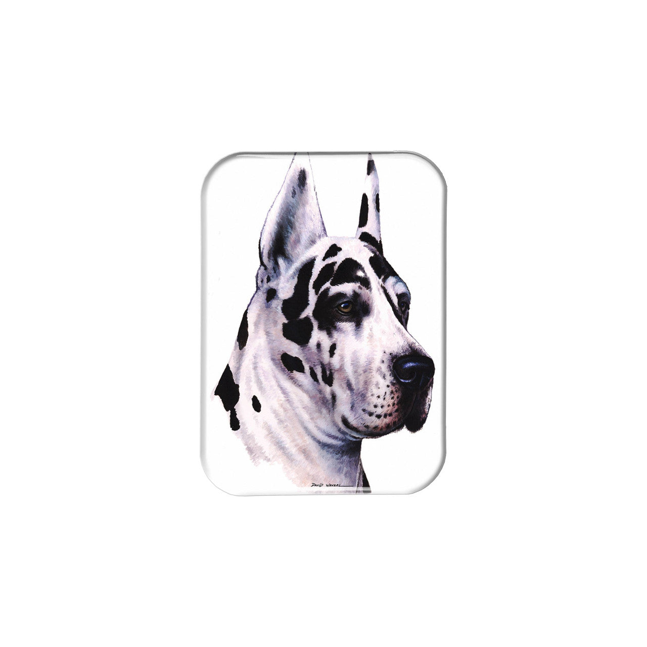 "Harlequin Great Dane" - 2.5" X 3.5" Rectangle Fridge Magnets