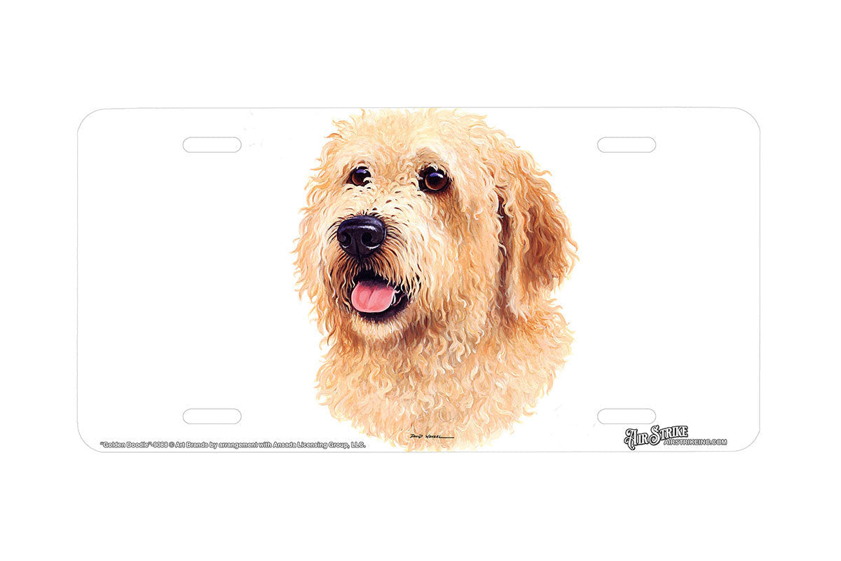 "Golden Doodle" - Decorative License Plate