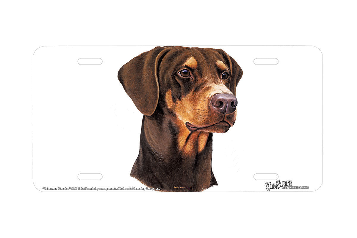"Doberman Pinscher II" - Decorative License Plate