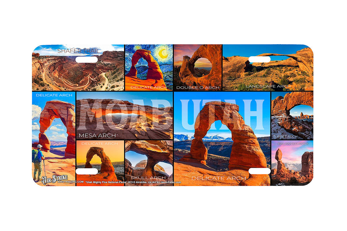 "Utah Mighty 5 National Parks" - Decorative License Plate