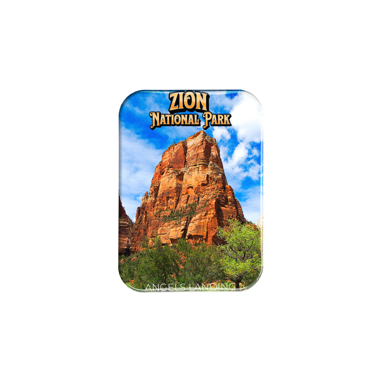 Zion Angels Landing – 2.5" x 3.5" Rectangle Fridge Magnet