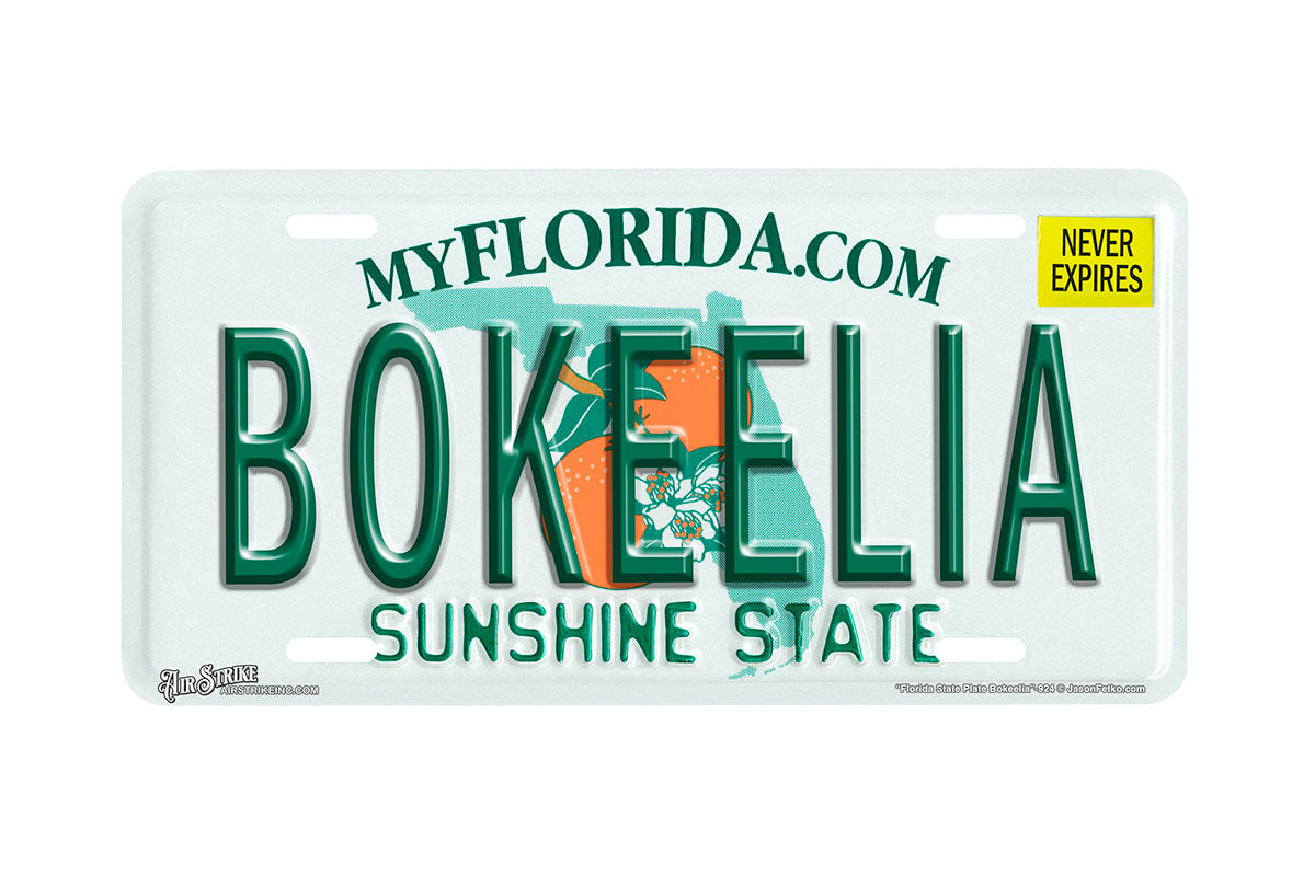 "Florida State Bokeelia" - Decorative License Plate