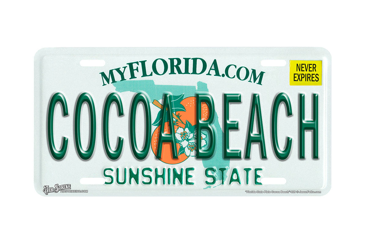 "Florida State Cocoa Beach" - Decorative License Plate