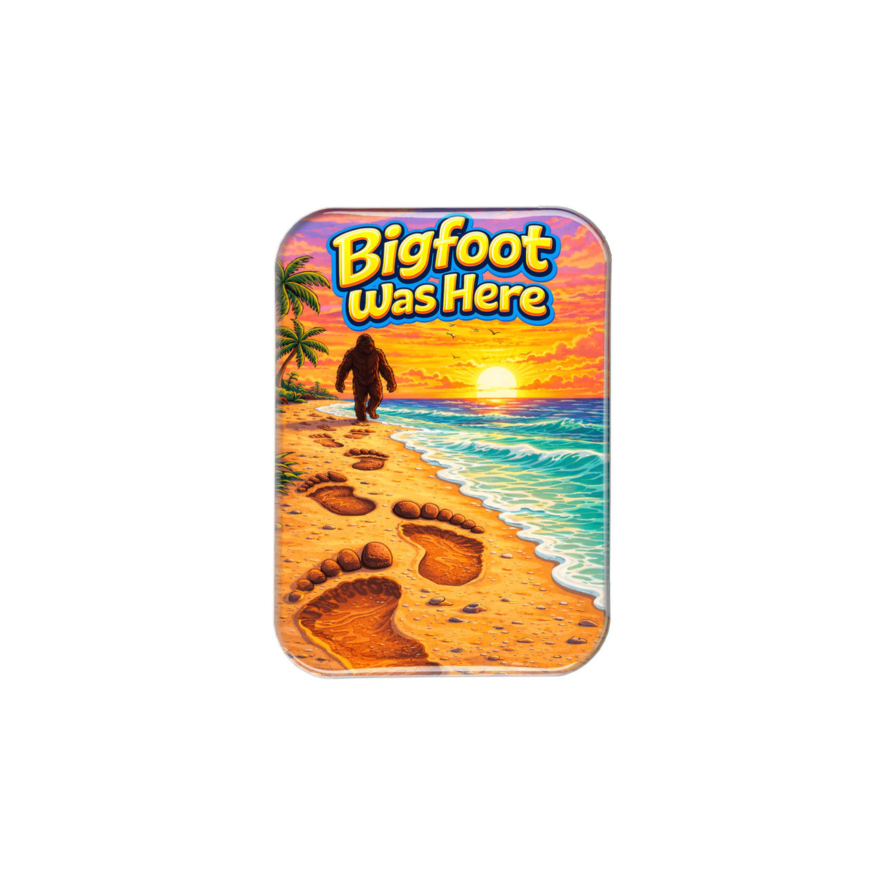 Bigfoot Was Here – 2.5" x 3.5" Rectangle Fridge Magnet