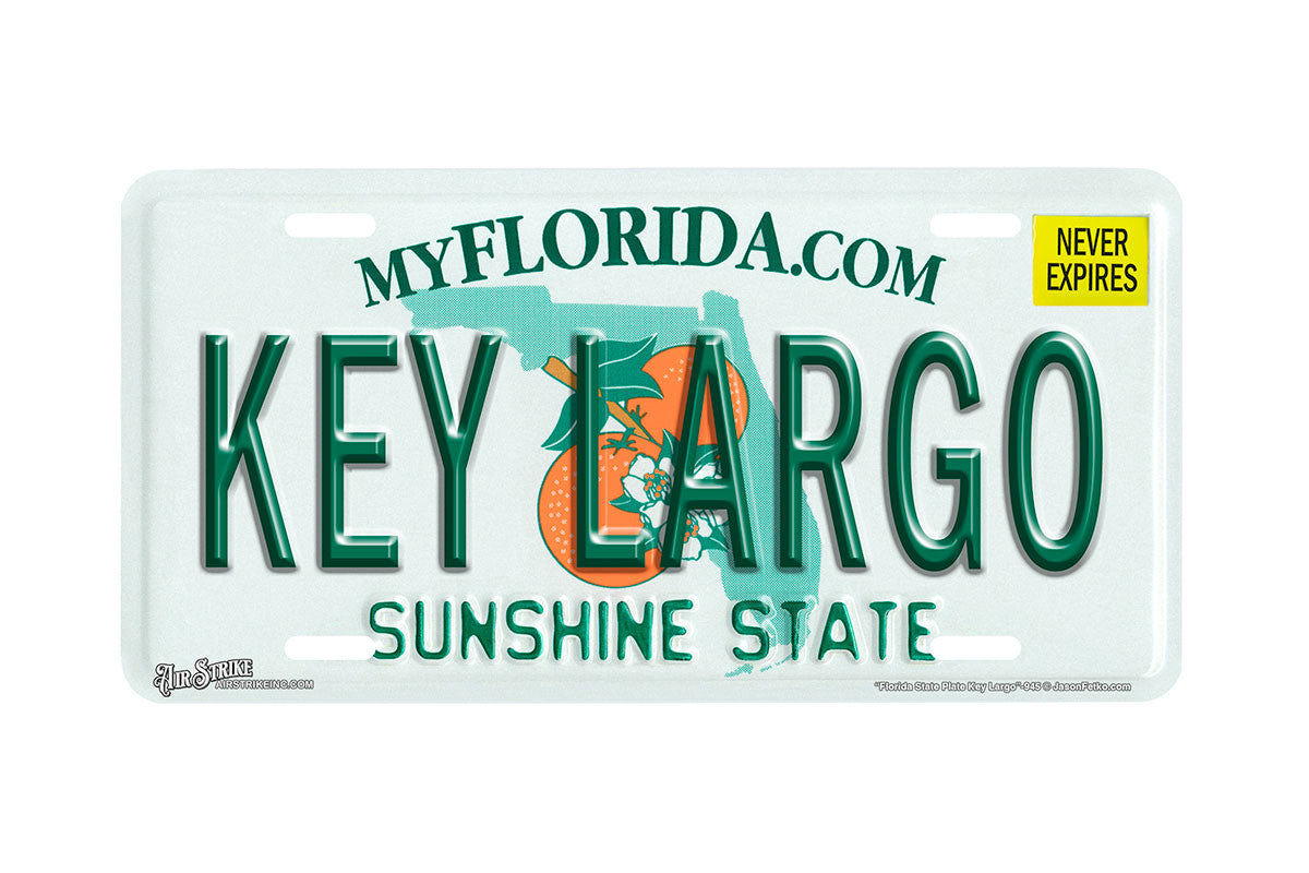 "Florida State Key Largo" - Decorative License Plate