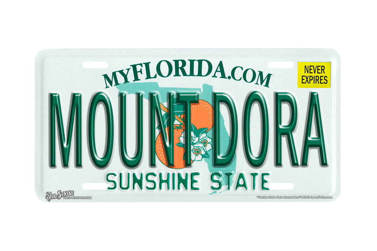 "Florida State Mount Dora" - Decorative License Plate