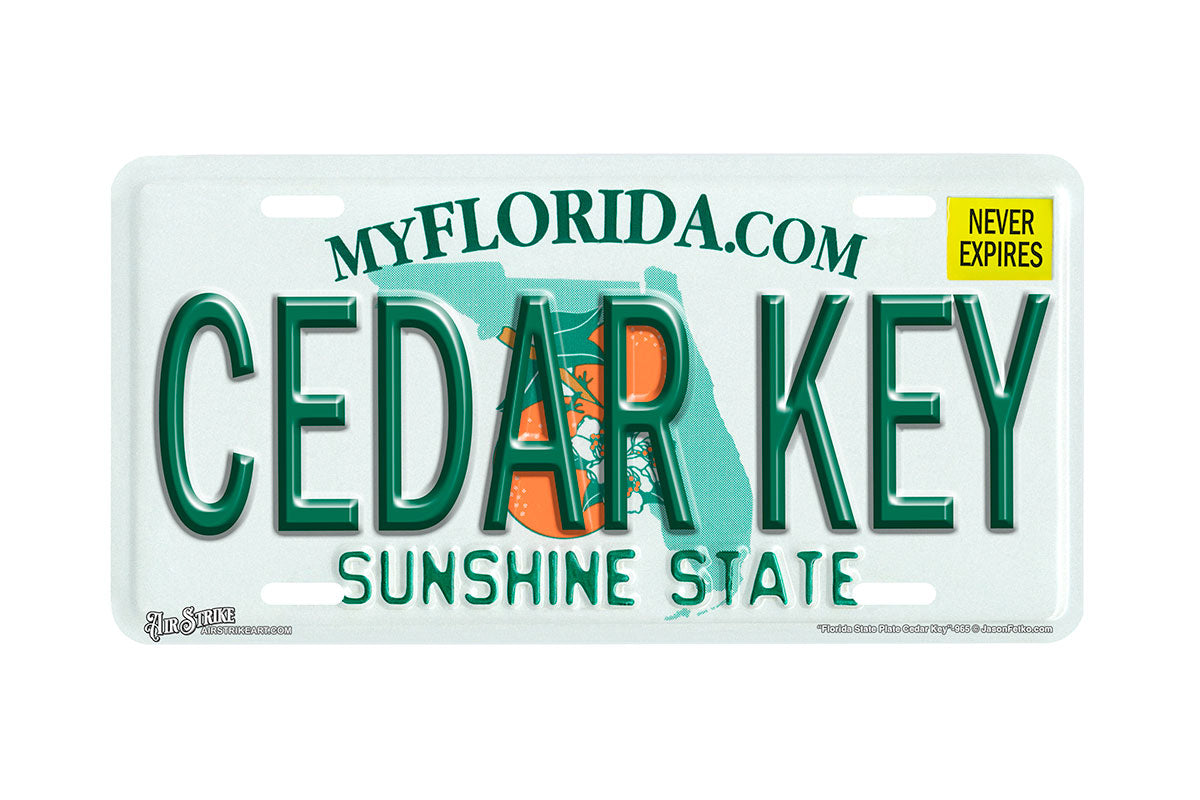 "Florida State Cedar Key" - Decorative License Plate