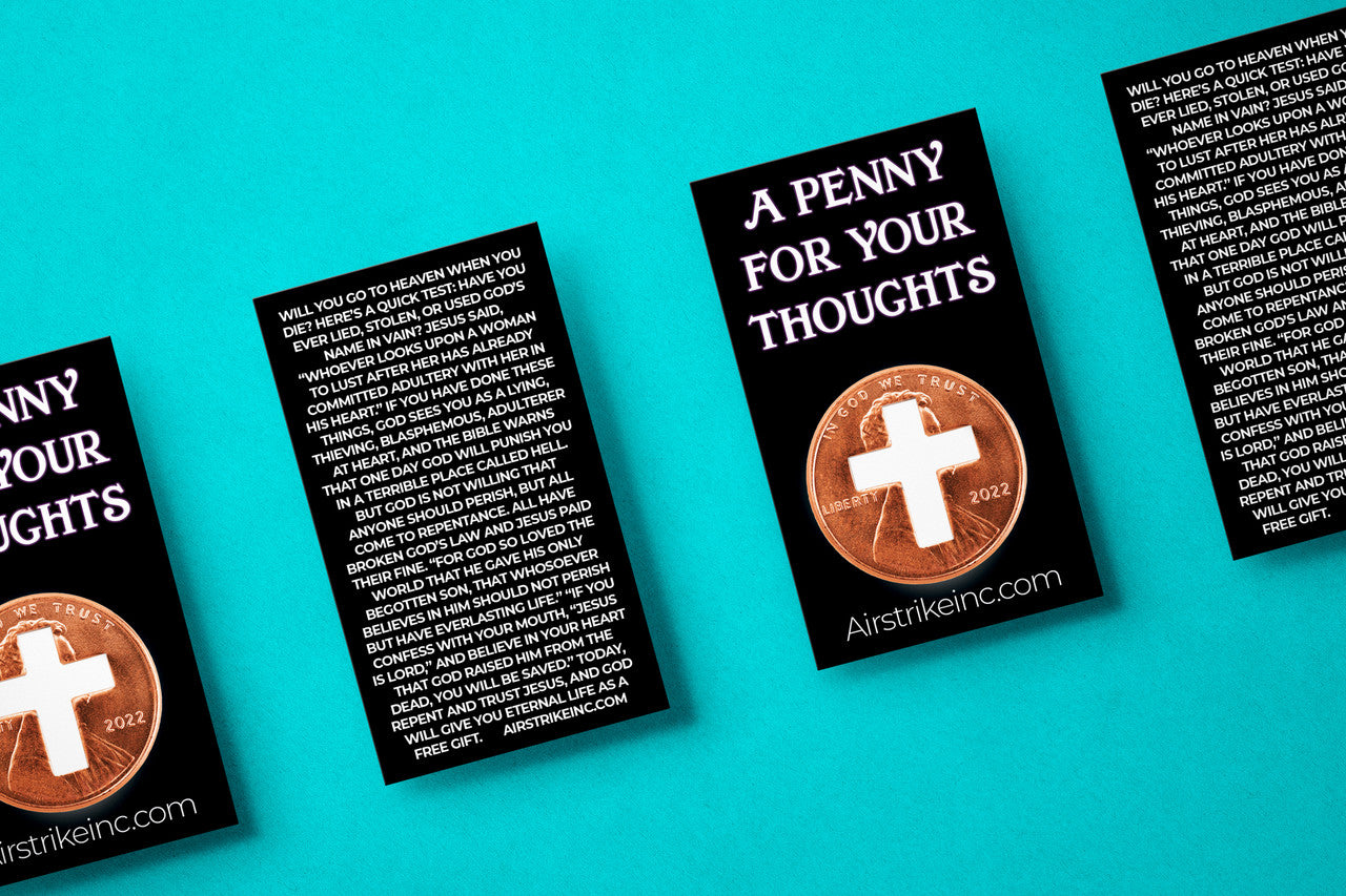 Cross Pennies From Heaven Card - A Penny For Your Thoughts