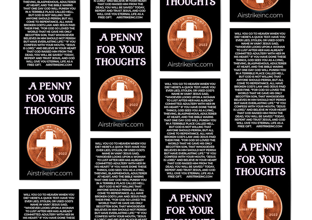Cross Pennies From Heaven Card - A Penny For Your Thoughts