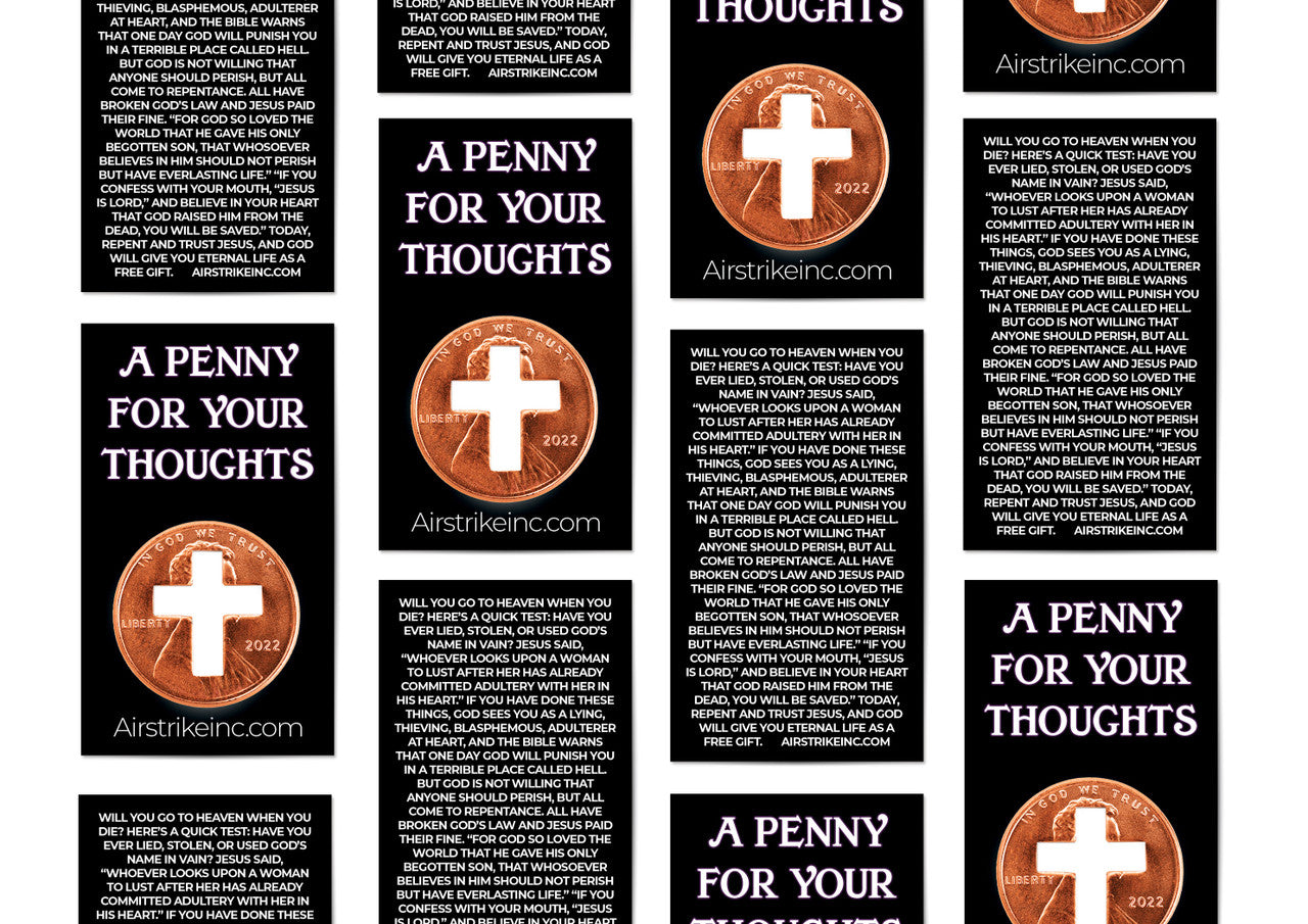 Cross Pennies From Heaven Card - A Penny For Your Thoughts