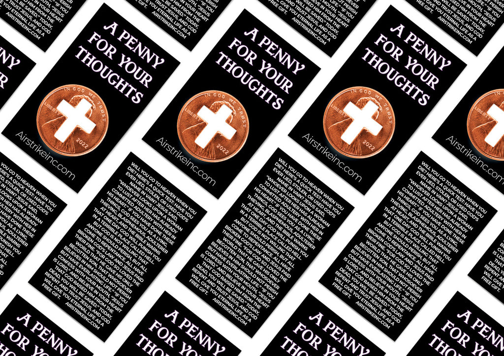 Cross Pennies From Heaven Card - A Penny For Your Thoughts