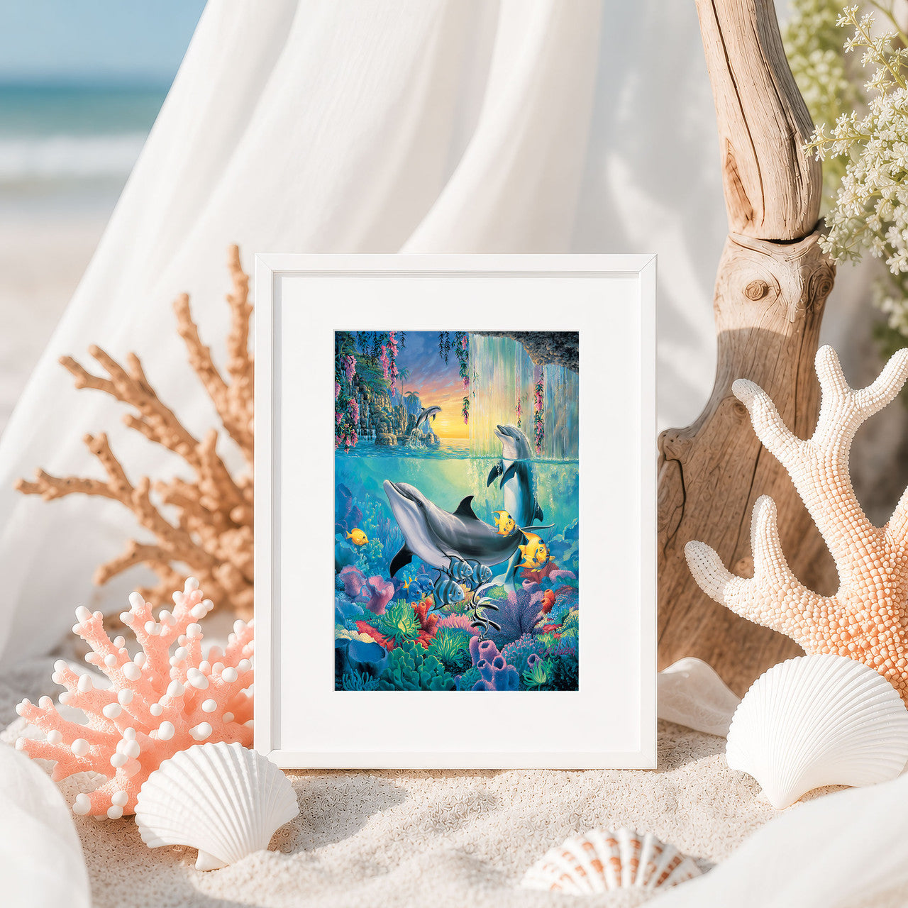 Dolphin Falls – Matted Art Print