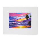 Pink Pacific Sunset – Coastal Matted Art Print