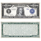 million dollar bill gospel tract front and back evangelism tool