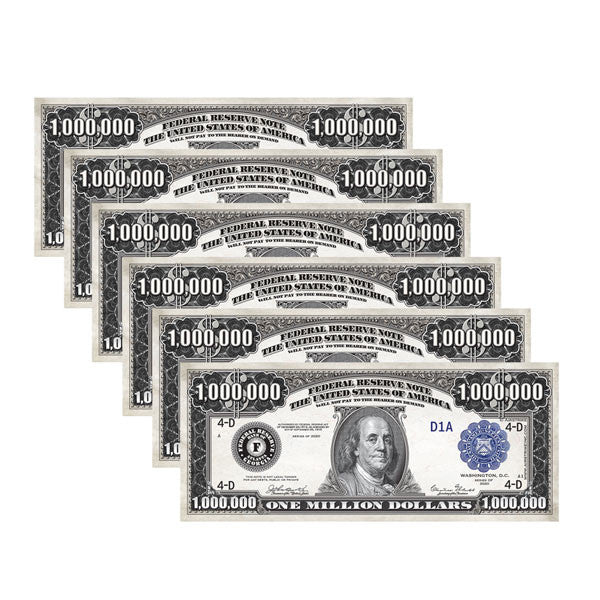 million dollar bill gospel tracts spread showing quantity