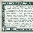 million dollar bill gospel tract message will you go to heaven