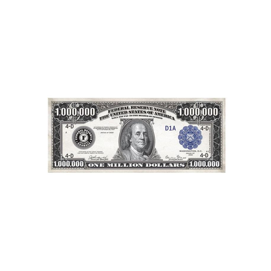single million dollar bill gospel tract detailed view