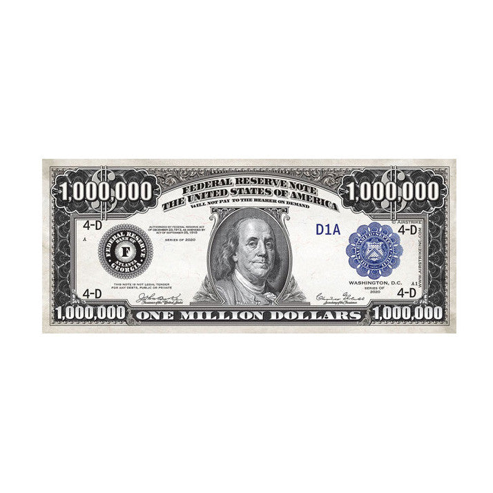 million dollar bill gospel tract front realistic money design evangelism tool