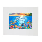 Sea Blast – Coastal Marine Life Matted Art Print