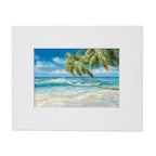 Tropical Beach – Matted Art Print