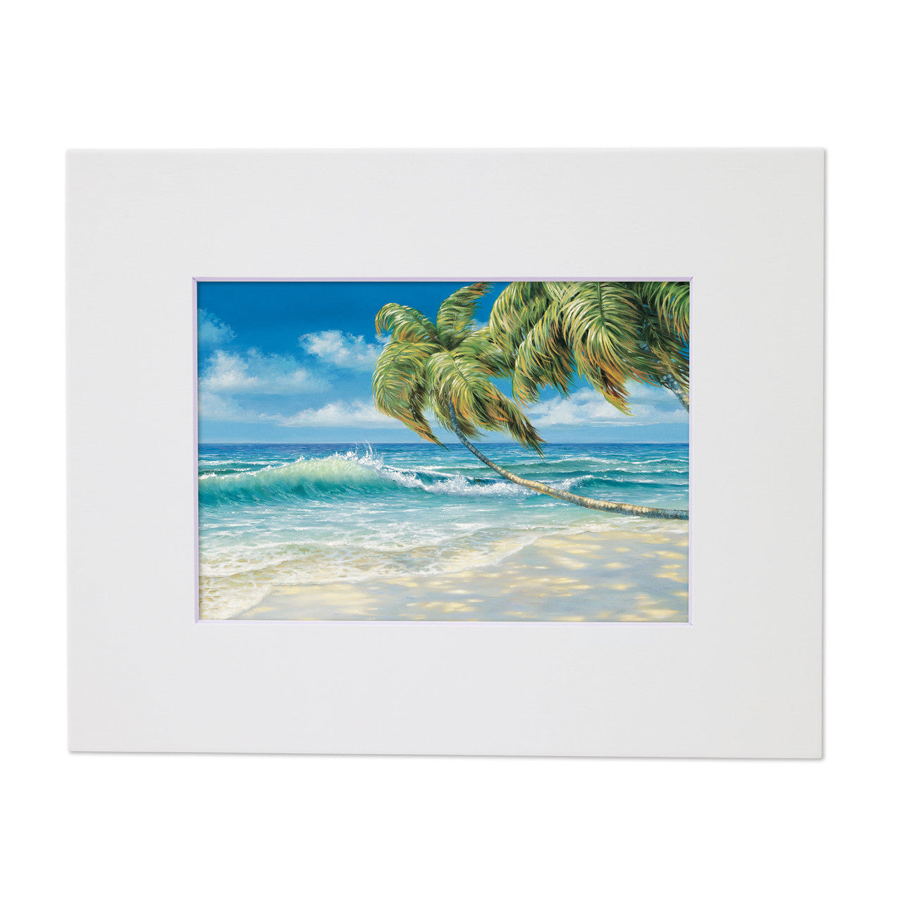 Tropical Beach – Matted Art Print