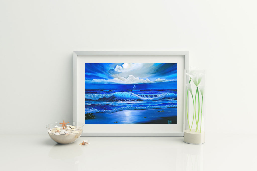 Blue Thunder – Coastal Matted Art Print