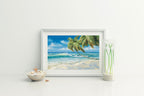 Tropical Beach – Matted Art Print
